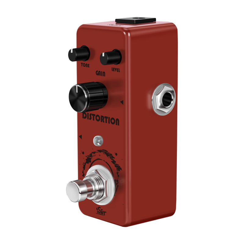 ISET Distortion Guitar Pedal Mini Single Guitar Effect Pedal for Electric Guitar Bass True Bypass (Distortion)
