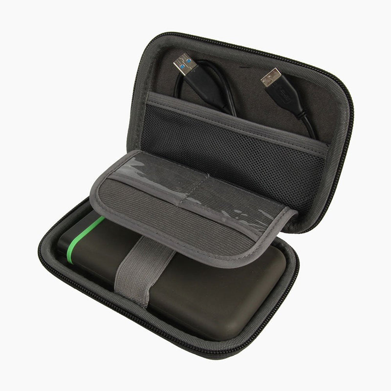 Khanka EVA Hard Case Carry Bag Cover for Western Digital WD My Passport Ultra,Elements SE/Toshiba Canvio/Seagate Backup/Transcend 2TB External Hard Drive,Kingston MLWG2,RAVPower FileHub (Black)