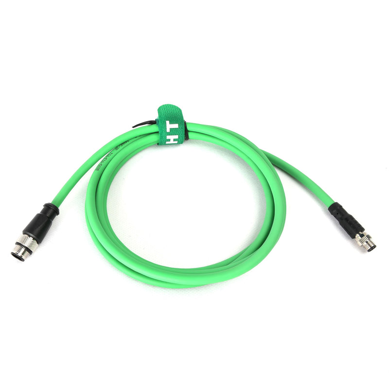 A-Code M8 4pin to D-Code M12 4pin EtherNet CAT5e Cable for Beckhoff Actuator Sensor EtherCAT Profinet Fieldbus Industrial Automation Control, 4 Pin Male, PUR Shielded, 8M