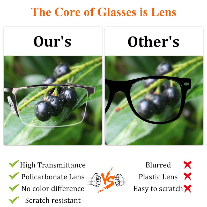 Reading Glasses for Men, 1.5 Blue Light Blocking Reading Glasses Metal Readers 3 Pack(gun/Black/Brown) 1.5 x
