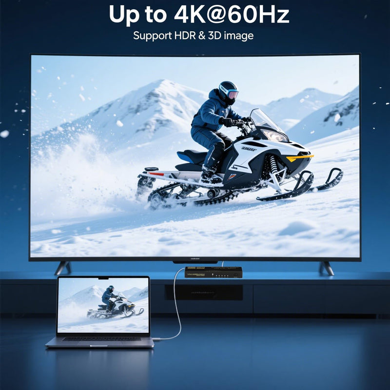 [AUSTRALIA] - HDMI Switch 5 in 1 Out 4K@60Hz, DGODRT 5 Port HDMI Switcher Selector Box with Remote and Auto Switch, Support 3D HDR10 HDCP2.2, 5x1 Game Switcher Hub Compatible with PS5 Xbox Switch Roku Fire Stick 
