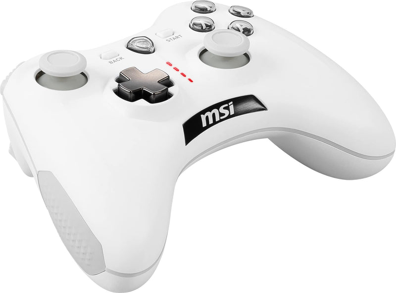MSI Force GC30V2 White Wireless Gaming Controller, Dual Vibration Motors, Dual Connection Modes, Interchangable D-Pads, Compatible with PC & Android Force GC30 V2 WHITE