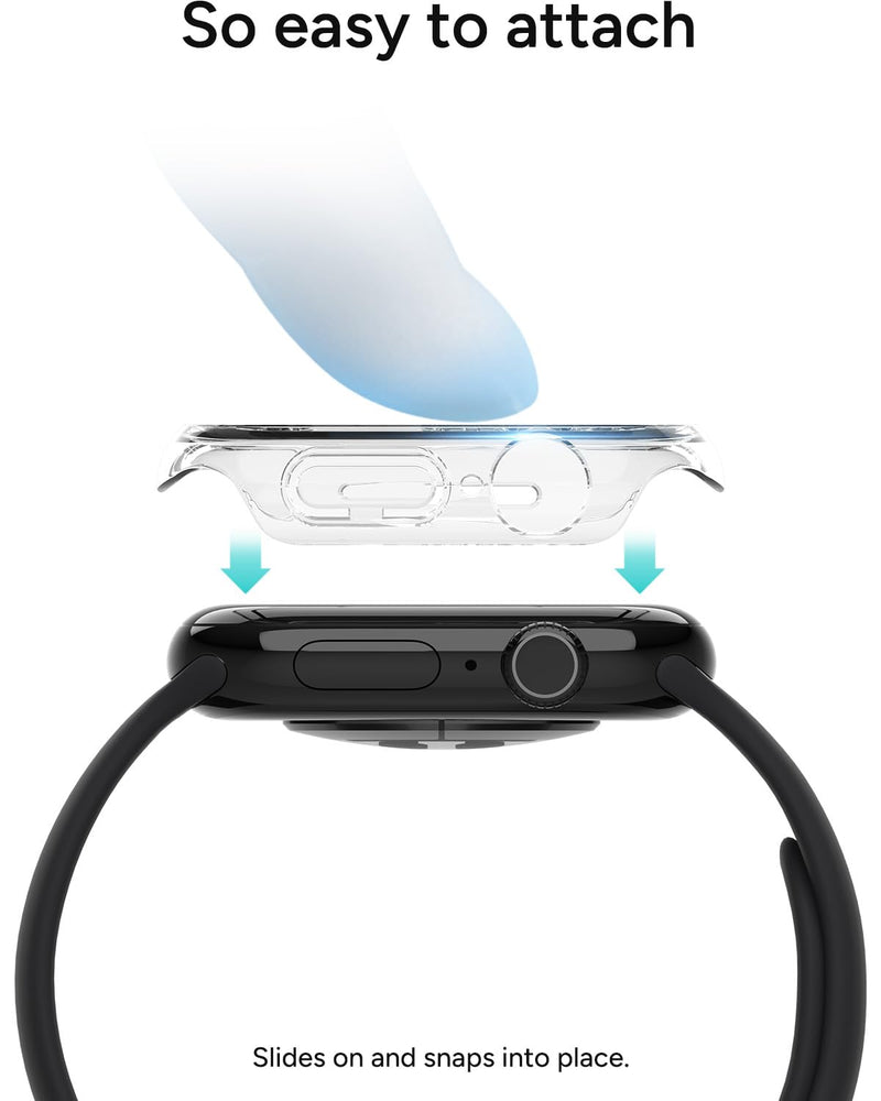 ZAGG Glass 360 Screen Protector for Apple Watch Series 11/10, Watch Size: 46mm, Integrated Bumper, 5X Stronger Impact Protection, Scratch-Resistant, Eco-Friendly Materials Apple Watch 10 46mm