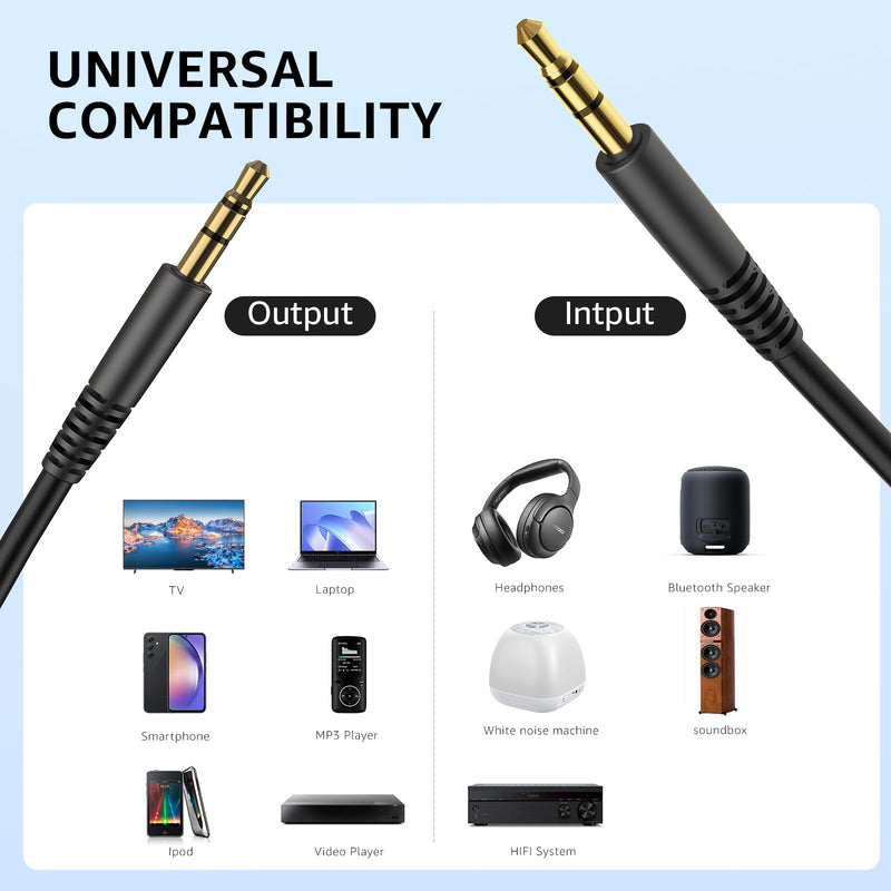 TOZO HT2 Hybrid Active Noise Cancelling Headphones Khaki + 3.5mm Audio Cable Aux Cable Compatible for Headphone Tablets