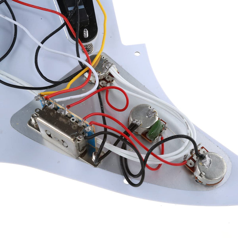 [AUSTRALIA] - Musiclily SSS Loaded Pickguard Strat Prewired Pickguard with Single Coil Pickups Set for Strat Style Electric Guitar, 4Ply Pearl White White pearl 
