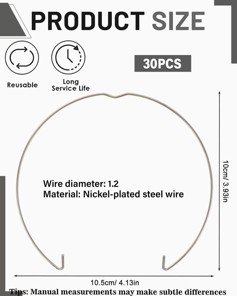 [AUSTRALIA] - MOPZIJA Pack of 30 Snap Ring for GU10 MR16 Diameter Downlight Retaining Spring Rings Clips LED Halogen Lamp Holder 50 mm, Clamping Ring, Lamp Retaining Spring Clip, Snap Ring for Shaft 