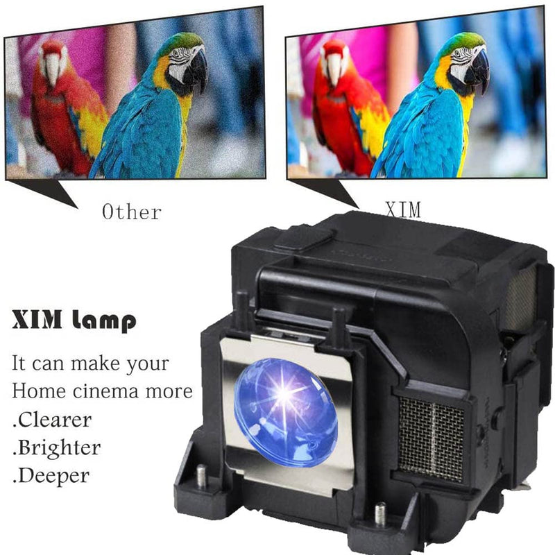XIM ELPLP75 V13H010L75 Replacement Projector lamp Compatible with Epson EB-1930 EB-1935 EB-1940W EB-1945W EB-1950 EB-1955 EB-1960 EB-1965 ELP-LP74 ELP-LP75 H473A H474A H491A Powerlite 1930 1935 1940W