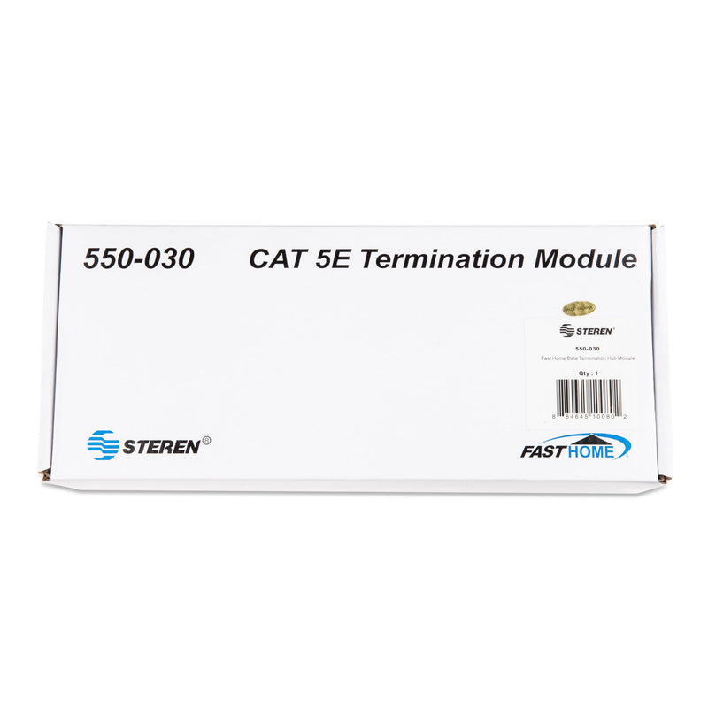 Steren 8 Port Network Hub - FastHome Cat 5E Termination Data Hub Module - High-Speed Network Connector for Home & Office