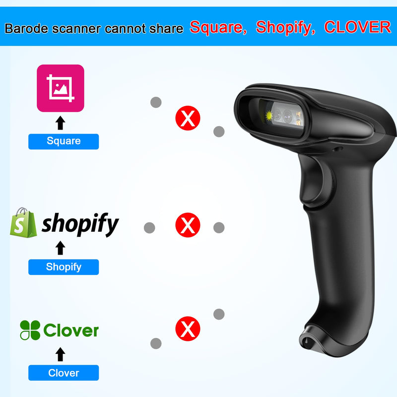 [AUSTRALIA] - Symcode Wireless Barcode Scanner Versatile 2-in-1 (2.4Ghz Wireless+USB 2.0 Wired) Handheld Automatic 1D Laser Barcode Scanner 328 Feet Transmission Distance Rechargeable 1D Laser Bar Code Scanner Wireless Barcode Scanner 1D 