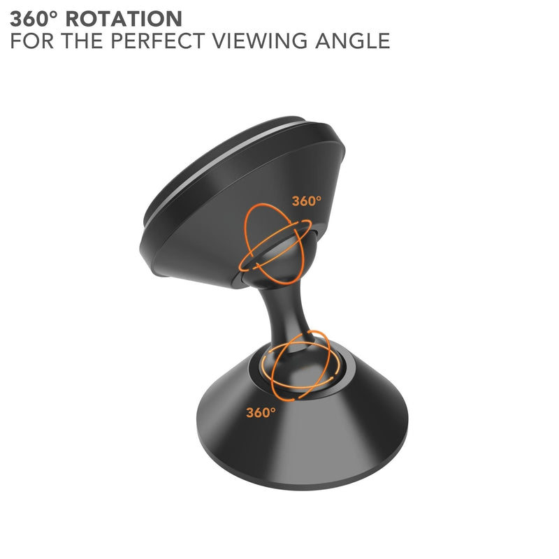 Rokform - Adjustable Magnetic Car Mount, 360 Degree Swivel with 3M VHB Tape, Cell Phone Holder, Aluminum Dashboard Phone Mount Stand for Truck Car & Van (Black) | Aluminum, Secures with 3M VHB, Mounts to any Smooth Flat Surface, Best Used with Rokform'...