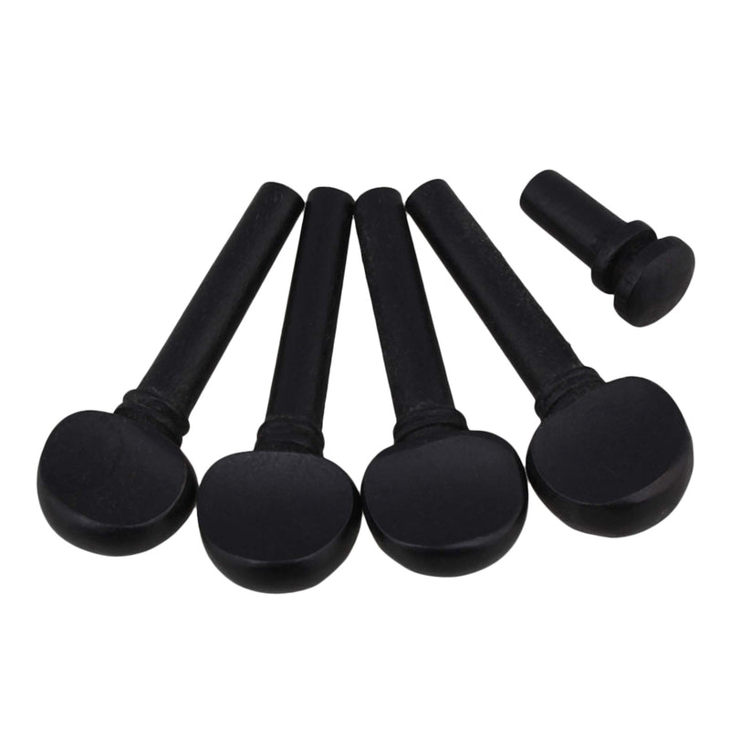 [AUSTRALIA] - Black Wooden Tuning Pegs,Tuning Pegs with Endpin Replacement Parts for Violin String 