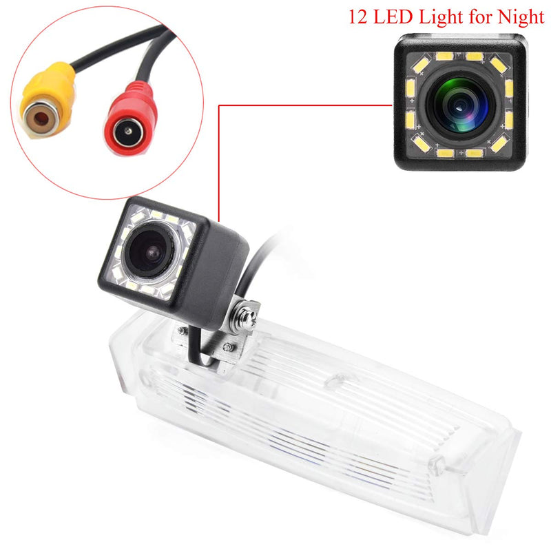 12 LED Adjustable Angle Car Rear View Camera for Lexus IS300 IS200 ES300 ES330 GS300 GS400 GS430 LS430 HS250h CT200h &Vehicle Camera Waterproof Reversing Backup Camera (12 LED Adjustable Angle) 12 LED Adjustable Angle