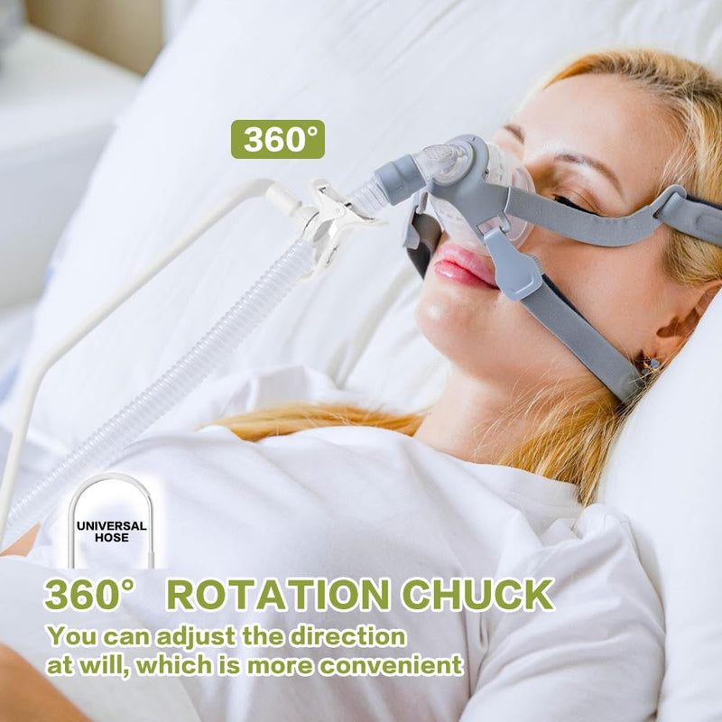 WDKXCN CPAP Hose Holder, Stable Adjustable CPAP Hose Lifter and Hose Support Hanger to Prevent CPAP Hoses Leakage & Tangling, Gooseneck Tablet Holder