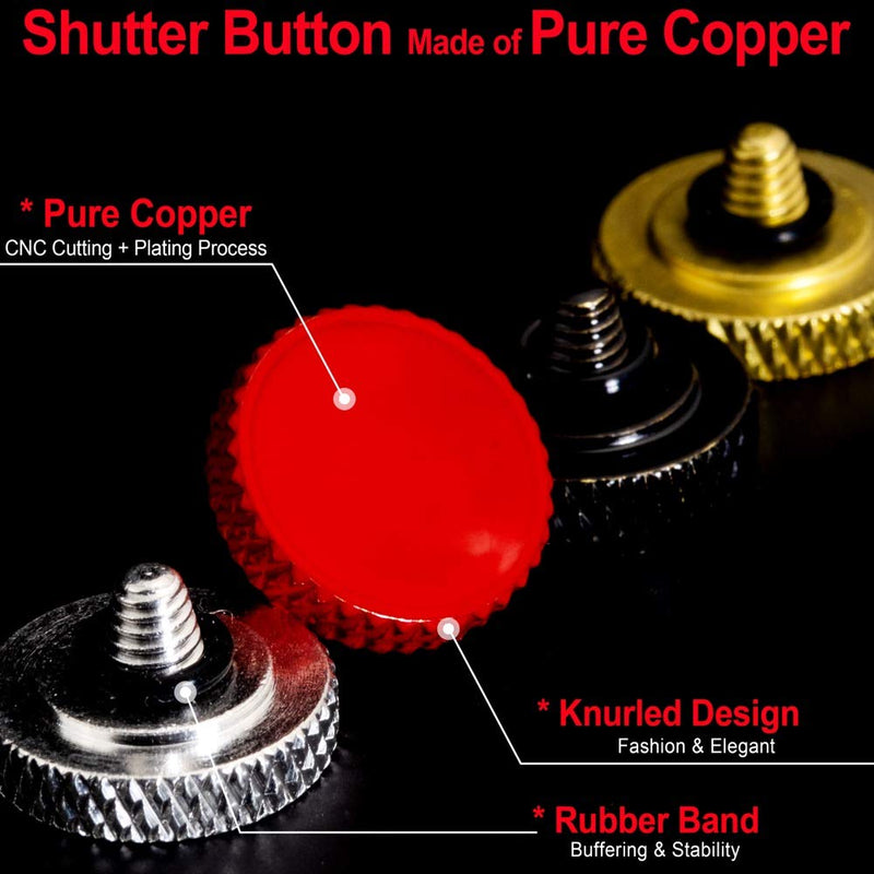 Camera Shutter Button (2 Pack/Red) Upscale and Delicate Soft Shutter Release Button Red