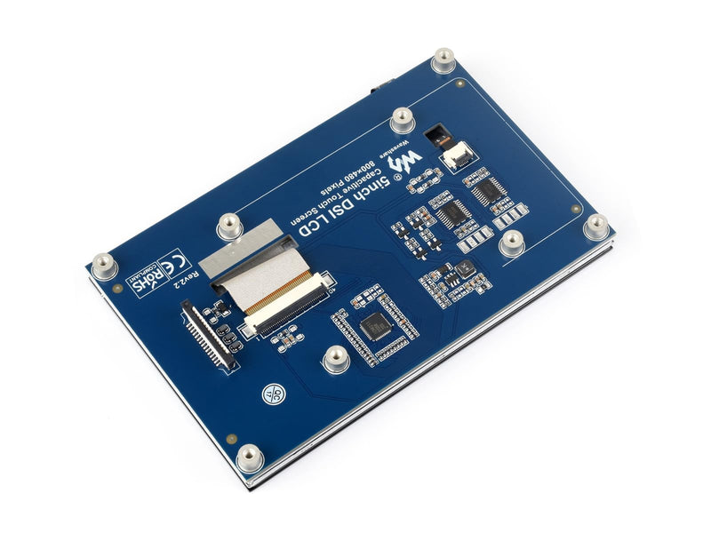 waveshare 5inch Capacitive Touch Display Compatible with Raspberry Pi 5/4B/3B+/3A+/3B/2B/B+/A+/CM3/3+/4 800×480 Resolution DSI Interface