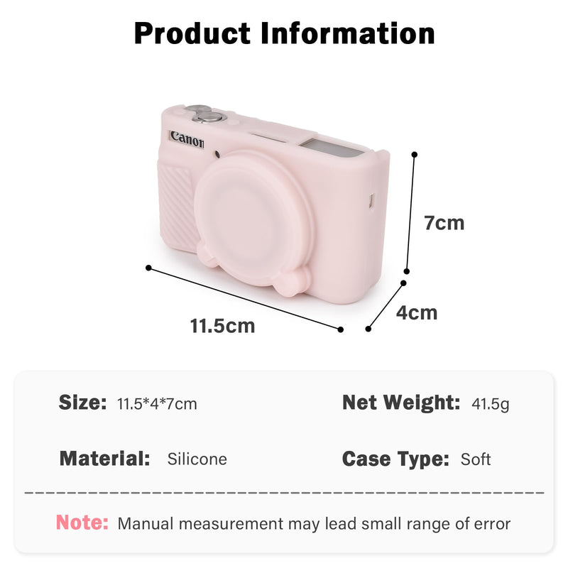 MUZIRI KINOKOO SX730 SX740 Camera Case, Soft Silicone Case for Canon PowerShot SX740/SX730 HS Camera - Anti-Scratch Slim Fit Lightweight Protective Case - Jelly Pink