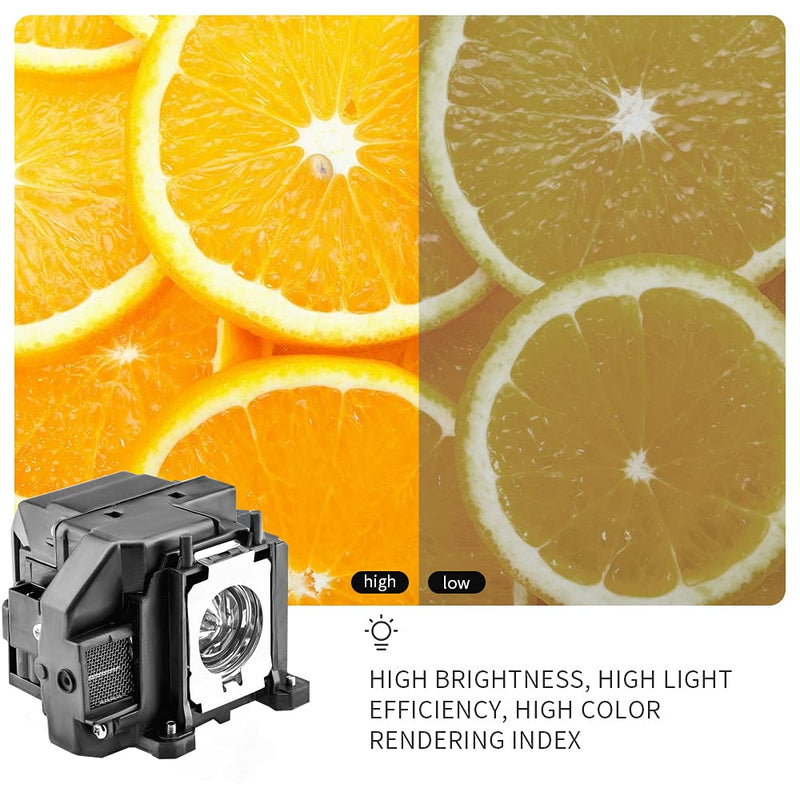 LBTbate ELPLP67 V13H010L67 Replacement Projector Lamp for EPSON PowerLite Home Cinema 710 750HD EX7210 EX3210 EX3212 EX5210 H429A VS210 VS220 MG-850HD PowerLite1221 1261W EB-S02 K85 Projector Bulbs