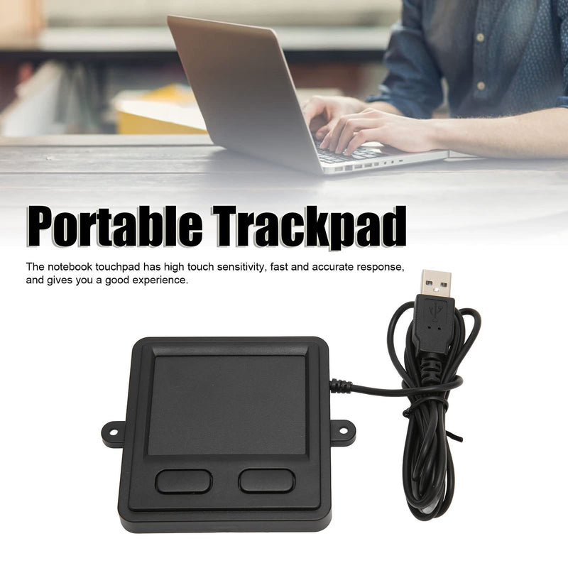 Dilwe Wired USB Touchpad Keyboard, Industrial Ergonomic Computer Trackpad with 2 Buttons for Laptop & Desktop - Portable Multi-Function Mouse Pad for Office Business