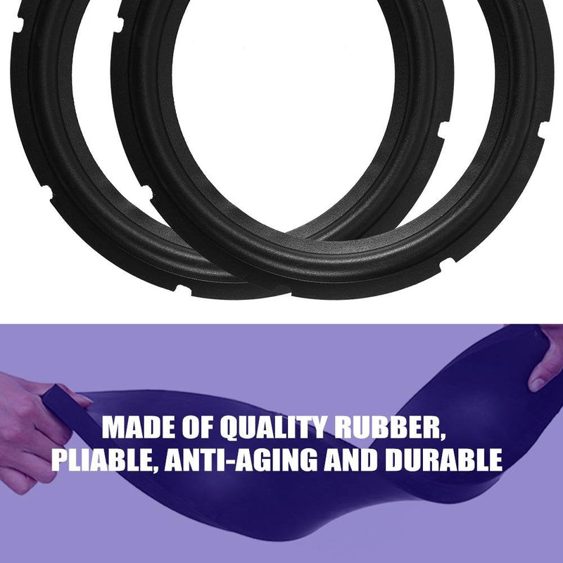 10inch Perforated Speaker Rubber Speaker Subwoofer Surround Rings Replacement Parts for Speaker Repair or DIY(2 pcs) 2 pcs