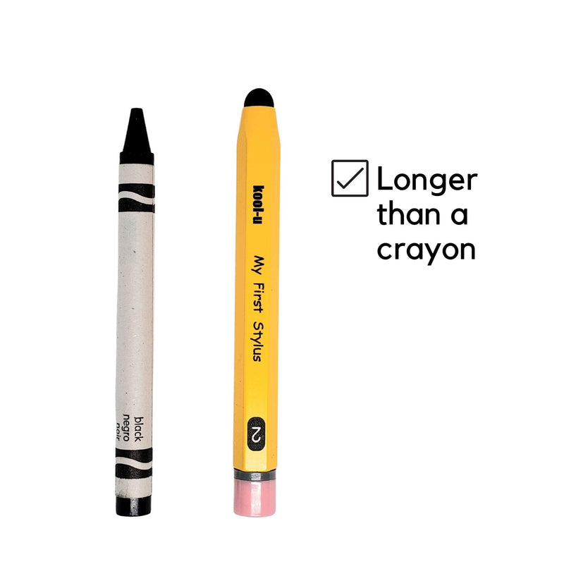 KOOL-U Stylus Pens for Kids, Hexagon Shaped Like a Real Pencil, Compatible with All Touch Screen Devices - Apple IPAD, iPhone, Samsung Galaxy Tab, Amazon Fire - 2 Pack