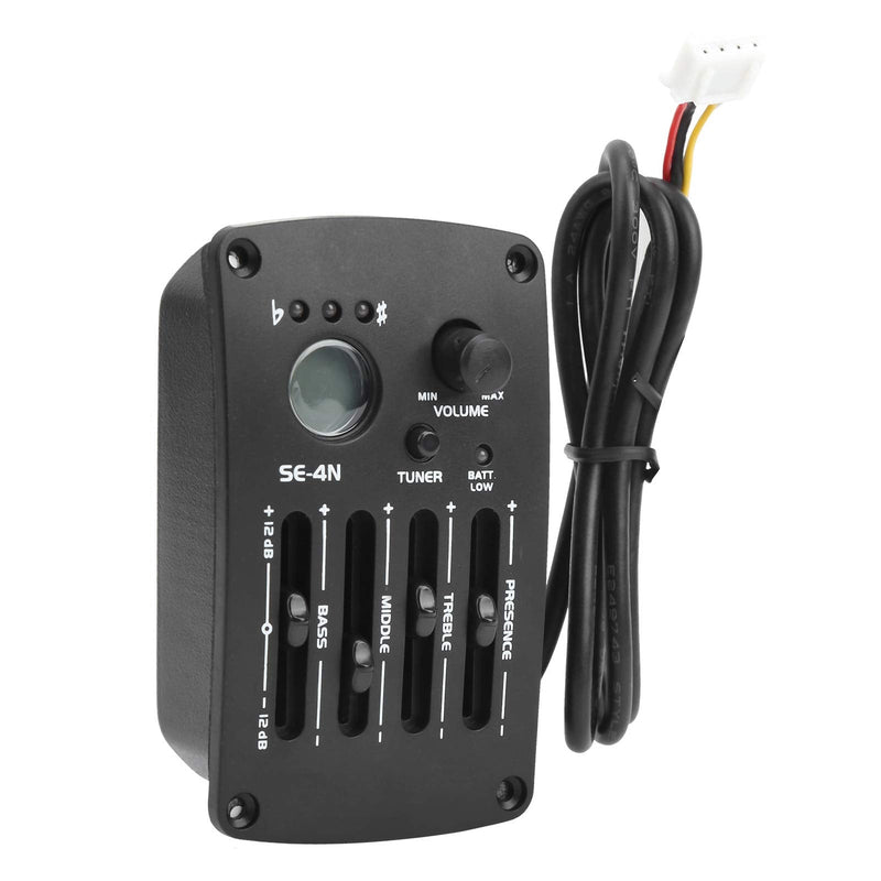 [AUSTRALIA] - 4 Band Equalizer Digital Tuner Pickup, EQ Equalizer Pickup Acoustic Guitar with LCD Display, 4 Band Preamp Musical Instrument Accessories SE?4N Electric Guitar EQ Pickups 