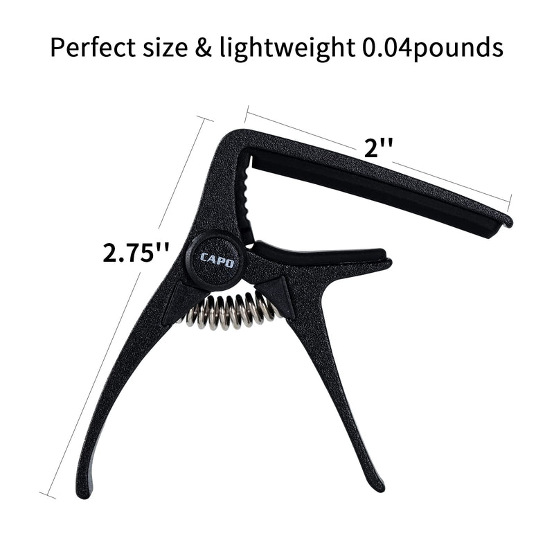 Ukulele Capo for 4 String Guitar and Mandolin, Mini Size Professional Ukulele Capo (BLACK) ENO-CAPO-00