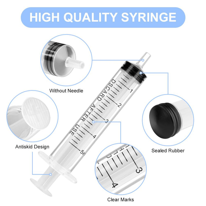 [AUSTRALIA] - OFFCUP Syringe Set with Blunt Needle, 10 Pieces Syringe 5 ml and Cannula, Plastic Tube Disposable Syringes Plastic Syringe for Liquids, Hobby, Model Making and DIY 10 pieces, 5 ml 