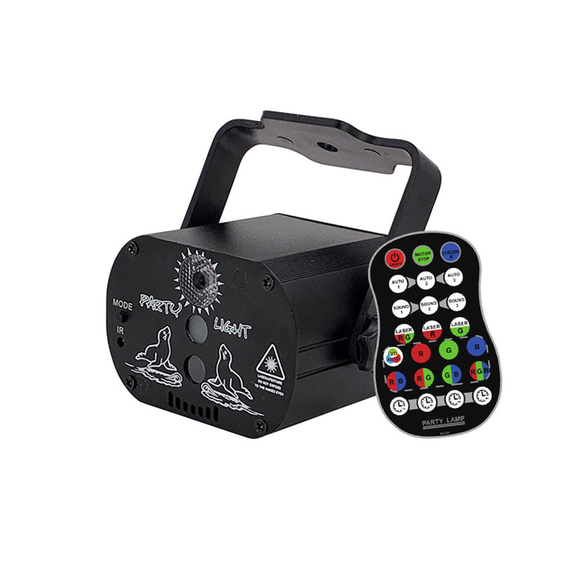 USB-Powered 60-Patterns 240 Conbination Effects Stage Light Party Light UV & RGB Backlight Remote Control for Indoor Events, Birthdays, Halloween, Karaoke, Club, and KTV (R60)
