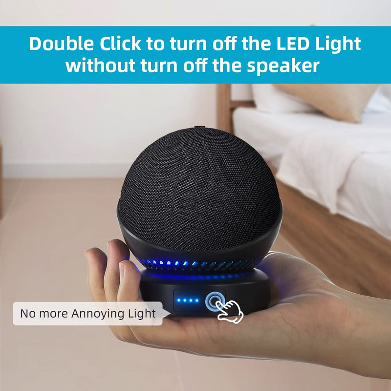 [AUSTRALIA] - Battery Base for Echo dot 5th Generation Portable Echo Dot 4th Generation and Homepod Mini Battery Stand Accessories, not Including speaaker (Black) Black 