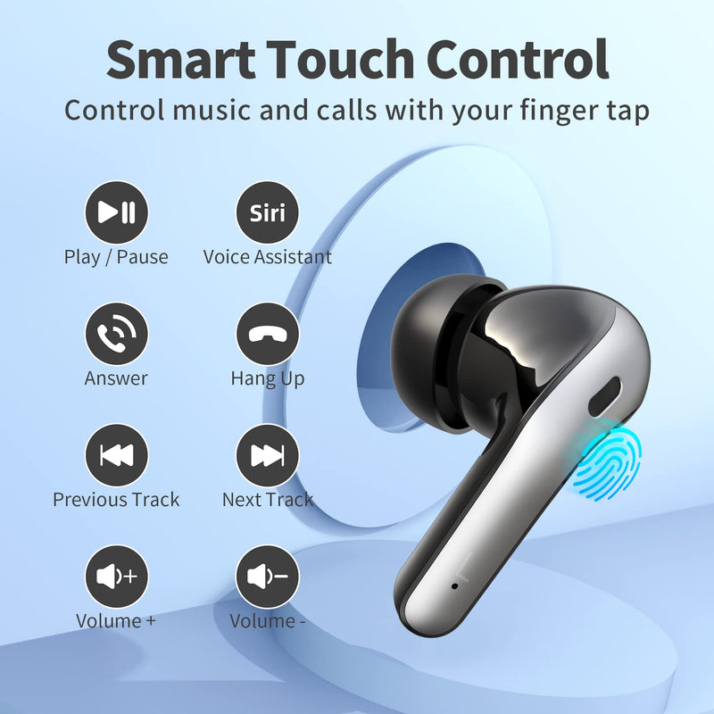 TAGRY 2 Sets X08 Black and Forest Green Bluetooth Headphones True Wireless Earbuds 60H Playback Ear Buds with Wireless Charging Case in-Ear Earbuds with Mic