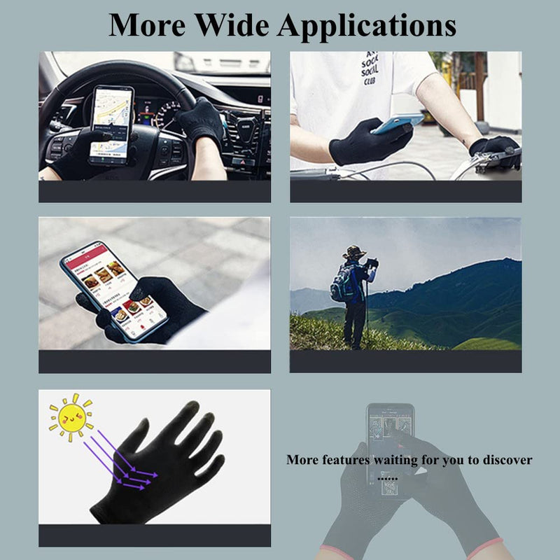 Touchscreen Gloves for Sweaty Hands, High-Sensitive Anti-Sweat Breathable Seamless Gaming Gloves for Tablet iPad/Mobile Phone PUBG Game Gloves for Gaming
