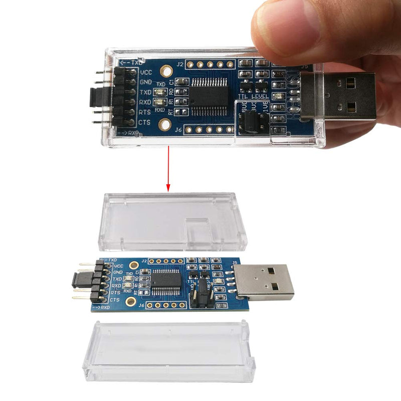 DSD TECH SH-U09C2 USB to TTL Adapter Built-in FTDI FT232RL IC for Debugging and Programming