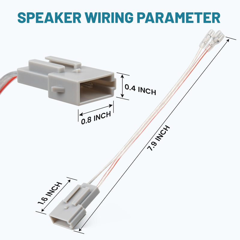NuIth Aftermarket Door Speaker Wiring Adapter Compatible with 1992-1999 Ford F150/Explorer/Mustang/Lincoln Town Car/Mazda Miata/Mercury Cougar 4 PCS Speaker Wire Harness Adapter Connector Plug