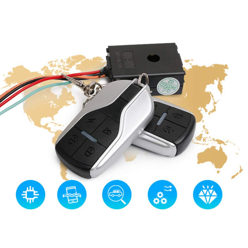 [AUSTRALIA] - Garneck Motorcycle Anti Security Alarm System with Double Remote Waterproof for 48V 60V 64V 72V Scooter Bicycle - Remote Control Random Style 
