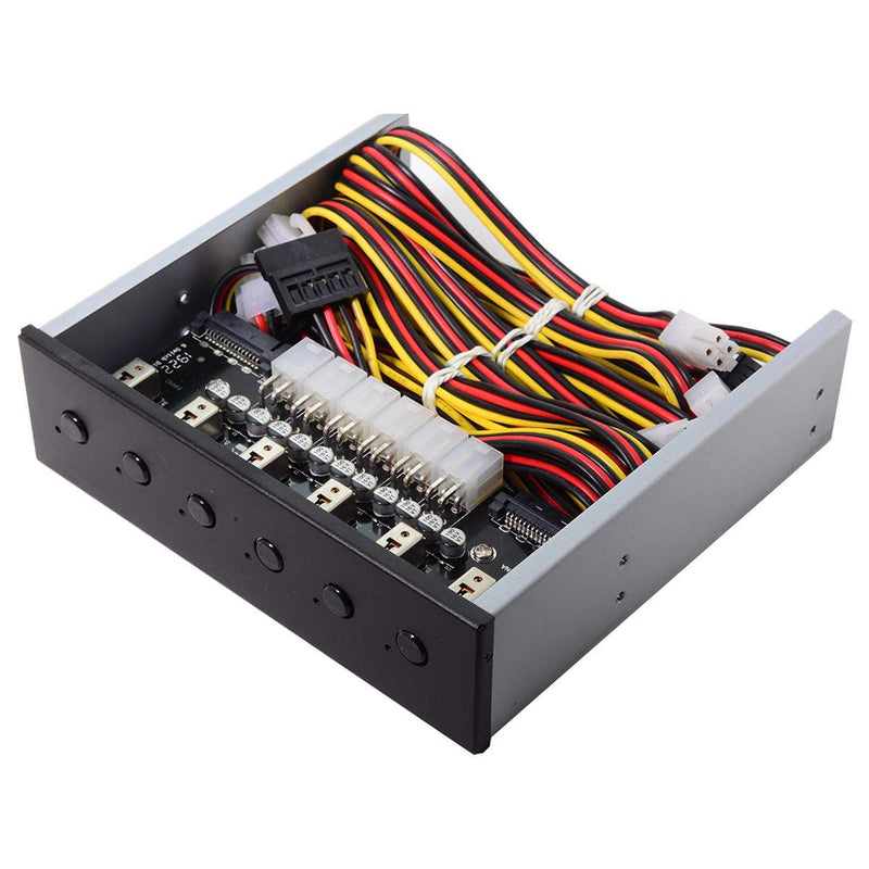 Cablecc 6 Hard Disk Control System Intelligent Control Management System HDD SSD Power Switch with 5.25 CD-ROM Bay