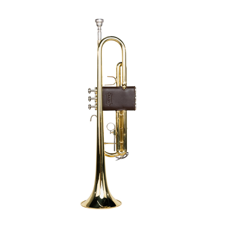 Levy's Leathers Vegan Leather Valve Guard for Trumpet; Brown (LVG1-VGNDBR) Dark Brown