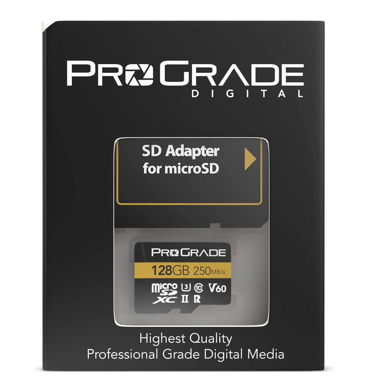ProGrade Digital microSD Memory Card - V60 microSD Card for DSLR and Action Cameras - High Speed Transfer of Files & Large Storage - Up to 250MB/s Read and 130MB/s Write Speed 128 GB 128GB