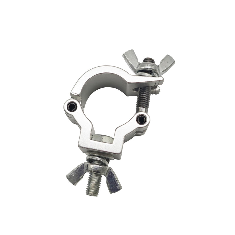 DJ Lighting Clamps 1” to 1.18” Lighting Mount Fits 25-30mm OD Pipe Heavy Duty 165 Lbs Hook Clamps Aluminum Alloy for Stage Light (4 Pcs Silver 1 Inch Clamp) 4 Pcs Silver 1 Inch Clamp