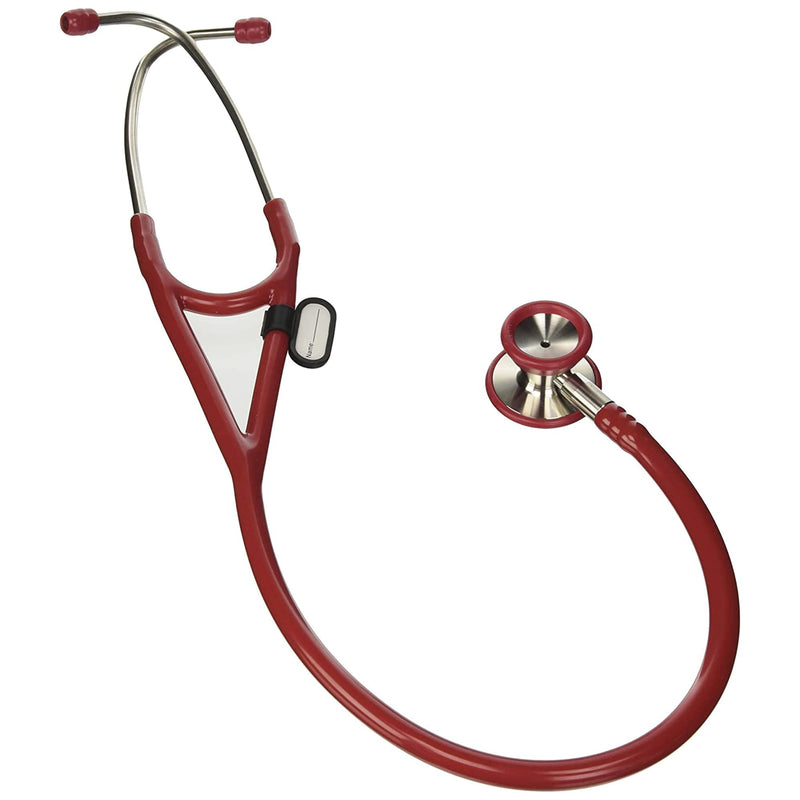 Gima - Classic Cardiology 32551 Stethoscope with Stainless Steel Head, Conical Bell for Low Frequency, Highly Sensitive Diaphragm to Amplify Sound, Lira Bordeaux