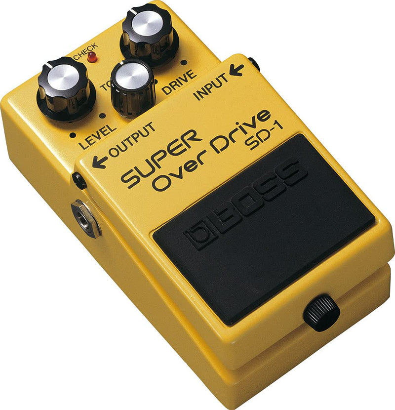 [AUSTRALIA] - Boss SD-1 Super OverDrive Pedal Bundle with Gearlux Instrument Cable, Patch Cable, and Picks Bundle w/ Cable 