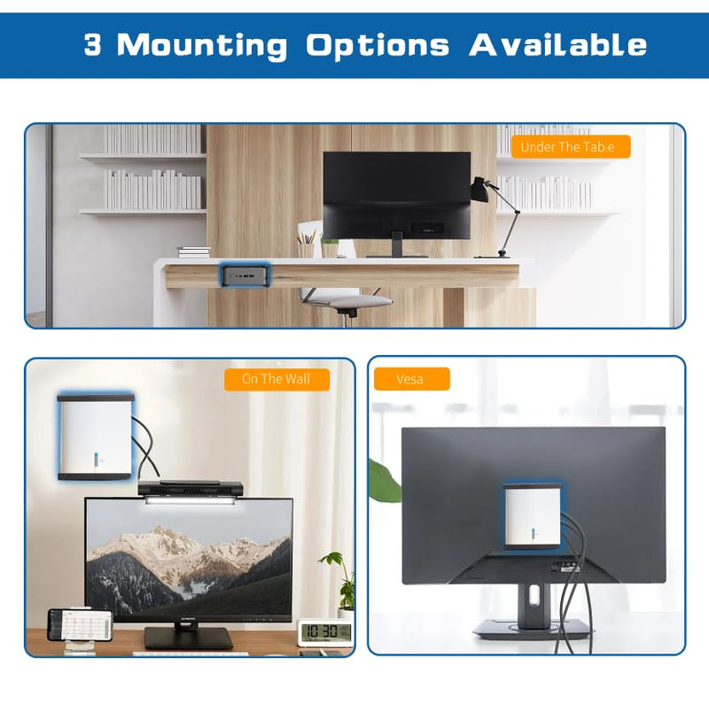 Metal Mini PC Mount Compatible with Beelink S12 Pro | Vesa Mount Wall Mount And Under Desk Mount for S12 Pro, SER6 Pro/SER3/SER5, SER5 MAX/Pro, SEi12 & EQ13 Classic Series (S12 Pro/SER5/SEi12/EQ13)