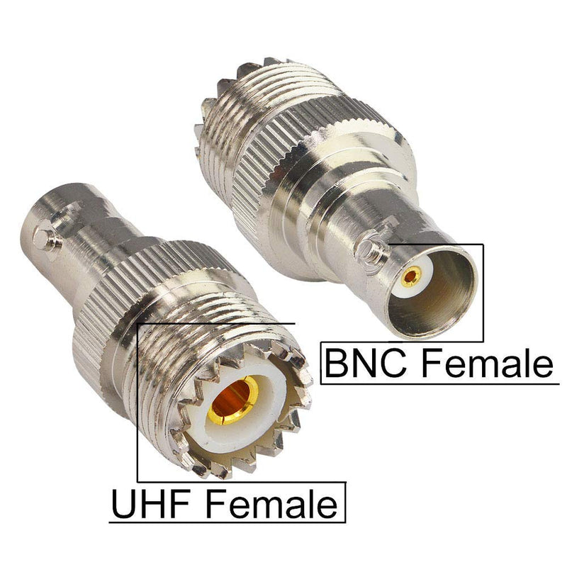 onelinkmore BNC to UHF 4 Type RF Connector Kit Coaxial BNC Male Female to UHF Male Female RF BNC UHF Radios Adapter Kit for Antennas Wireless LAN Devices Wi-Fi Radios External Antenna… 4PCS