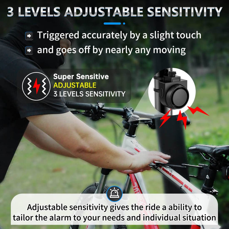 ADONOW Wireless Remote Bike Alarm 2 Pack