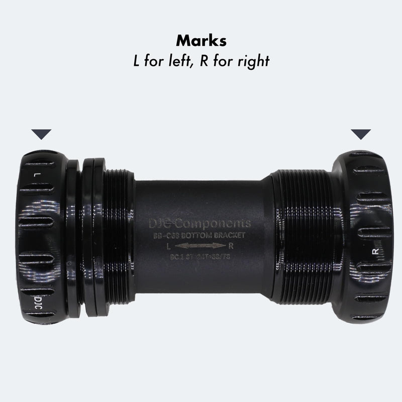 DJC Bike Bearing Bottom Bracket BSA 68-73mm English Threaded BB 22 24mm GXP Spindle, Fit MTB Road Bike Hollow Deore XT SLX R7000 R8000 4700 5800 6800 IXF Prowheel(GXP 22-24mm Black) Steel Bearing GXP 22-24mm Black