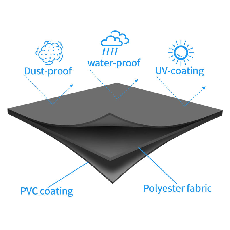 Jungda Printer Dust Cover, 600D Waterproof Universal Printer Cover for HP/EPSON/Canon/Brother Printer Protector - 16 x 12 x 8 Inch 16" x 12" x 8"
