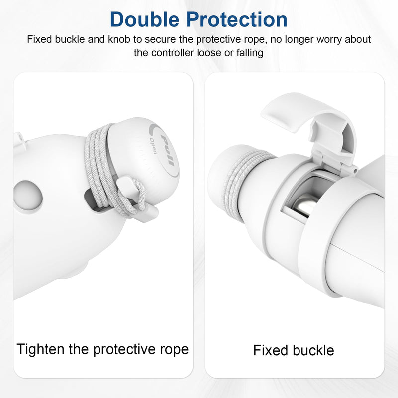 AMVR Golf Club Attachment Compatible with Meta/Oculus Quest 3 Accessories & AMVR Lens Protector Cover Compatible with Apple Vision Pro, Quest 3/2/1, Rift S and Pico 4