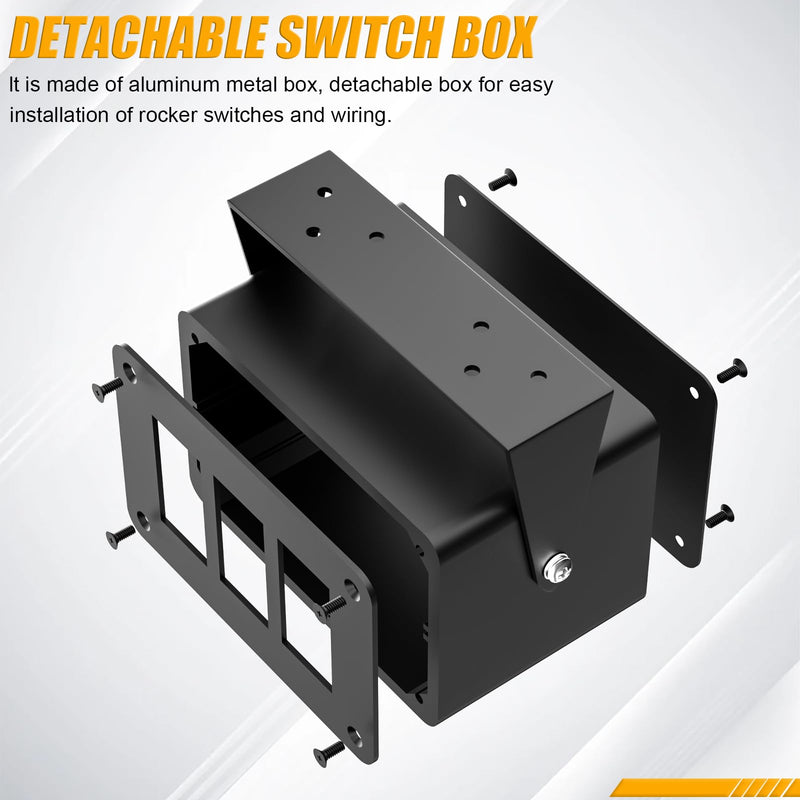 [AUSTRALIA] - Rocker/Toggle Switch Box - 3 Gang Switches Installation housing for Pickup Truck Car UTV Off Road Marine… Small-3 Gang 