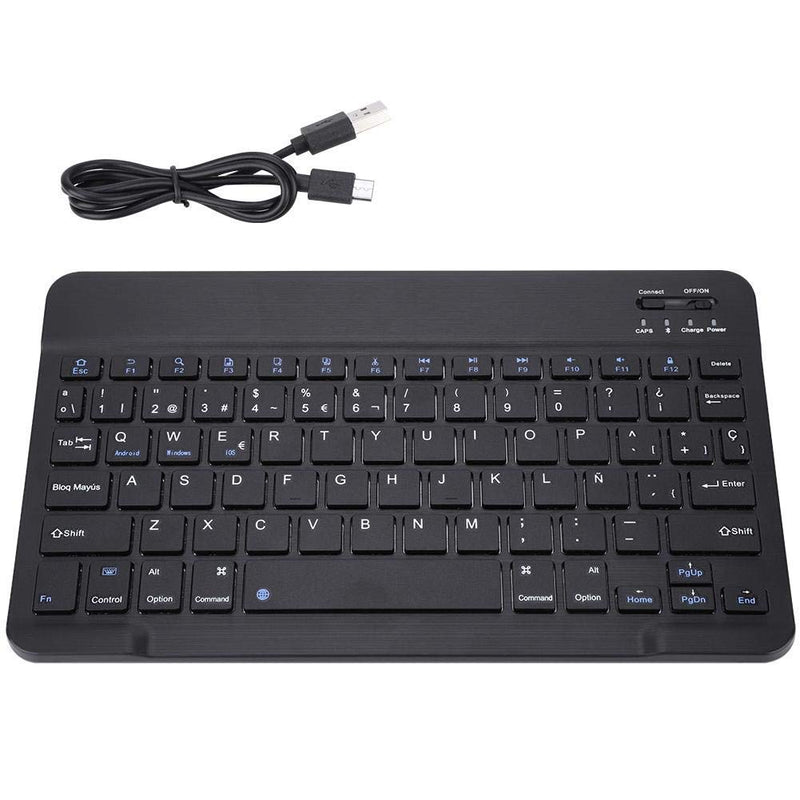 78Key Spanish Wireless Keyboard,Multifunctional Ultra Slim Spanish Wireless Bluetooth Keyboard,Mini Portable Wireless Bluetooth 3.0 Spanish Keyboard Touchpad,for iOS/Microsoft/Android