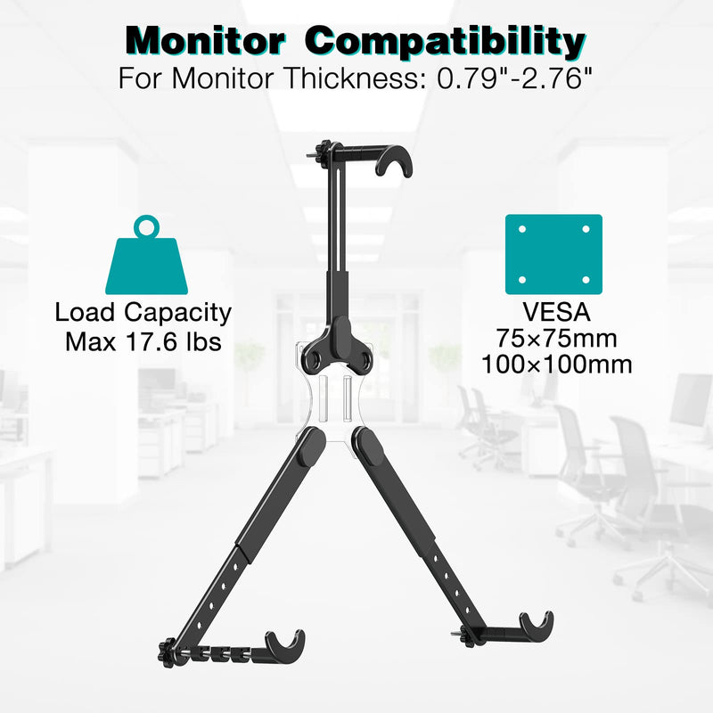 MOUNT PRO Single Monitor Wall Mount for 13 to 32 Inch Computer Screens and Universal Non-VESA Monitor Mount Adapter