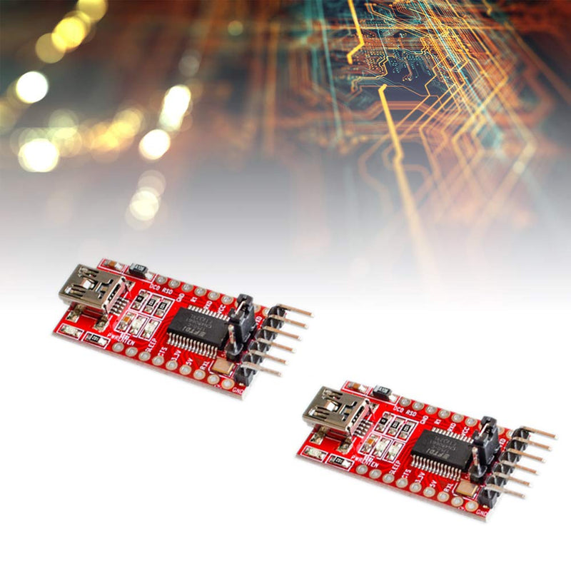 Comimark 2Pcs FT232RL FTDI USB 3.3V 5.5V to TTL Serial Adapter Module for Arduino Mini Ports
